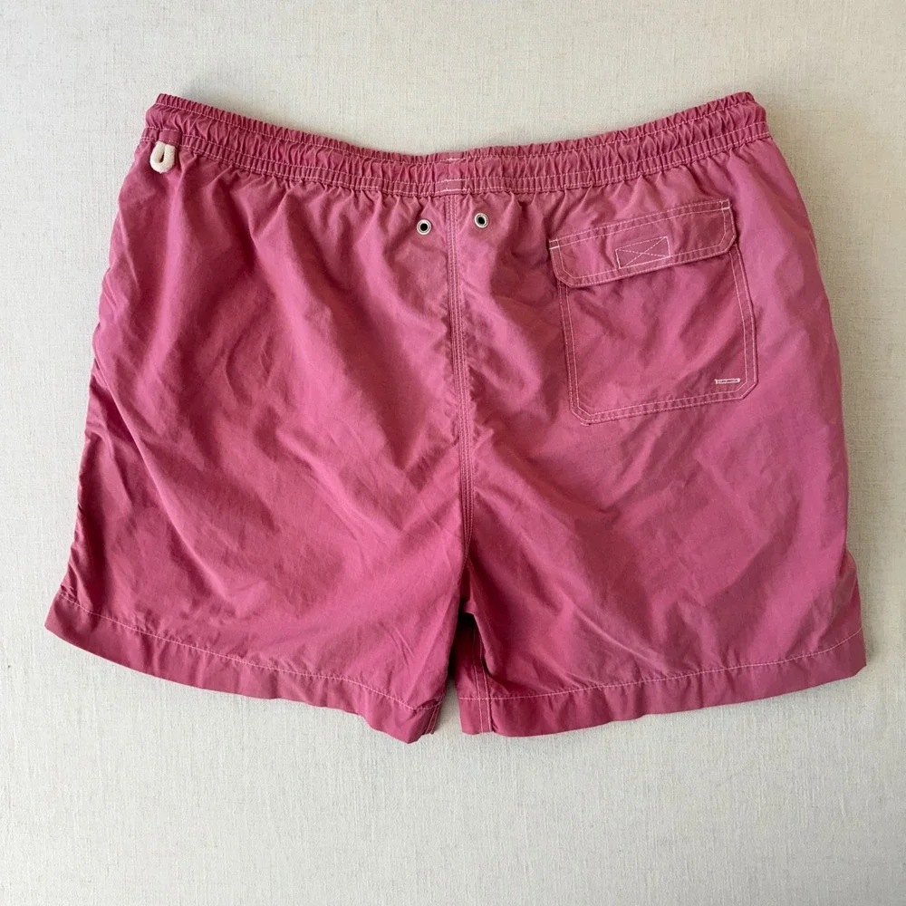 Brooks Brothers Swim Trunks XL Pink Nylon Mesh Lined Board Shorts 5.5 Inseam